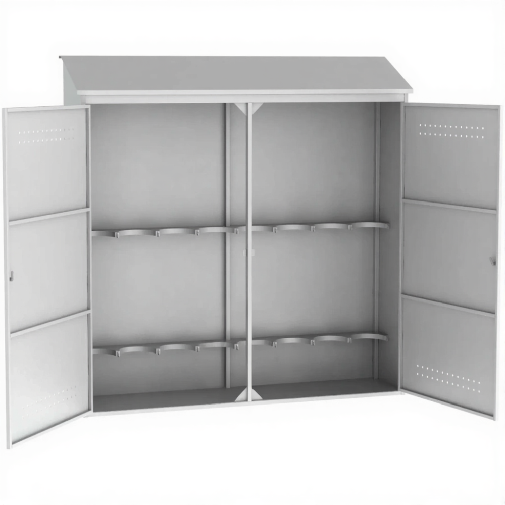 Шкаф для 8-ми газовых баллонов ШГБК-020 усиленный (1950х2000х500)