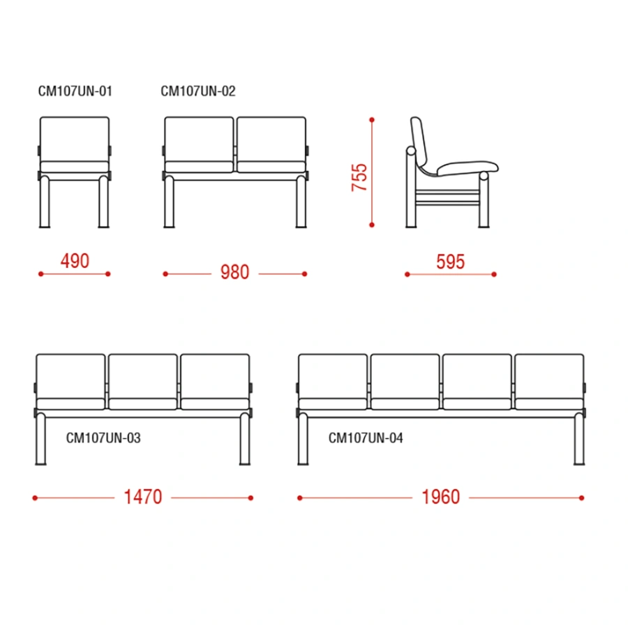 Многоместная секция Карнак (модель СМ107UN)