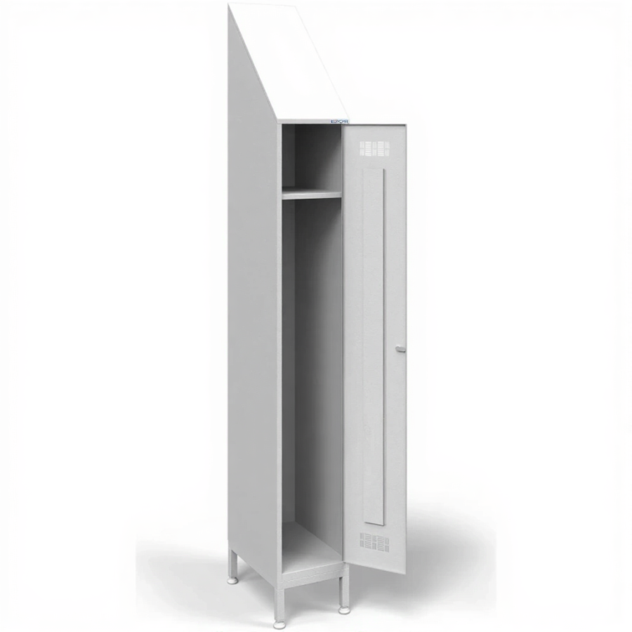 Шкаф для одежды металлический ШРВ-ОД-320 с наклонной крышей