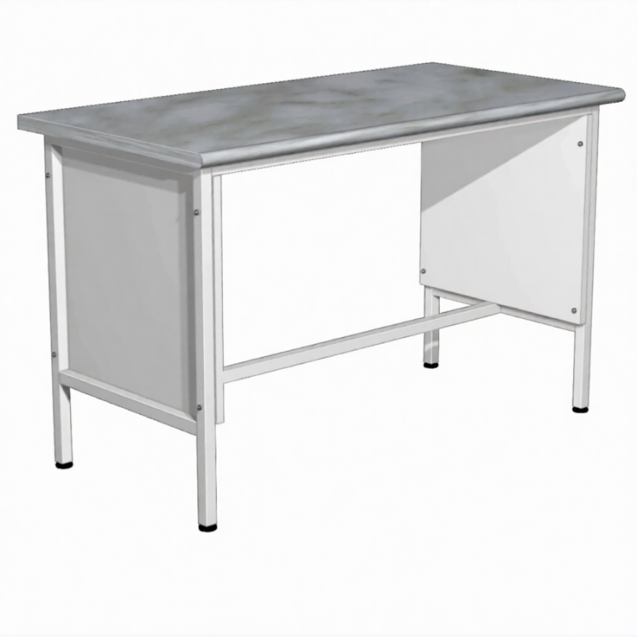 Стол для врача рабочий СЛ-2 (1600х600х750) (постформинг серый, каркас серый)