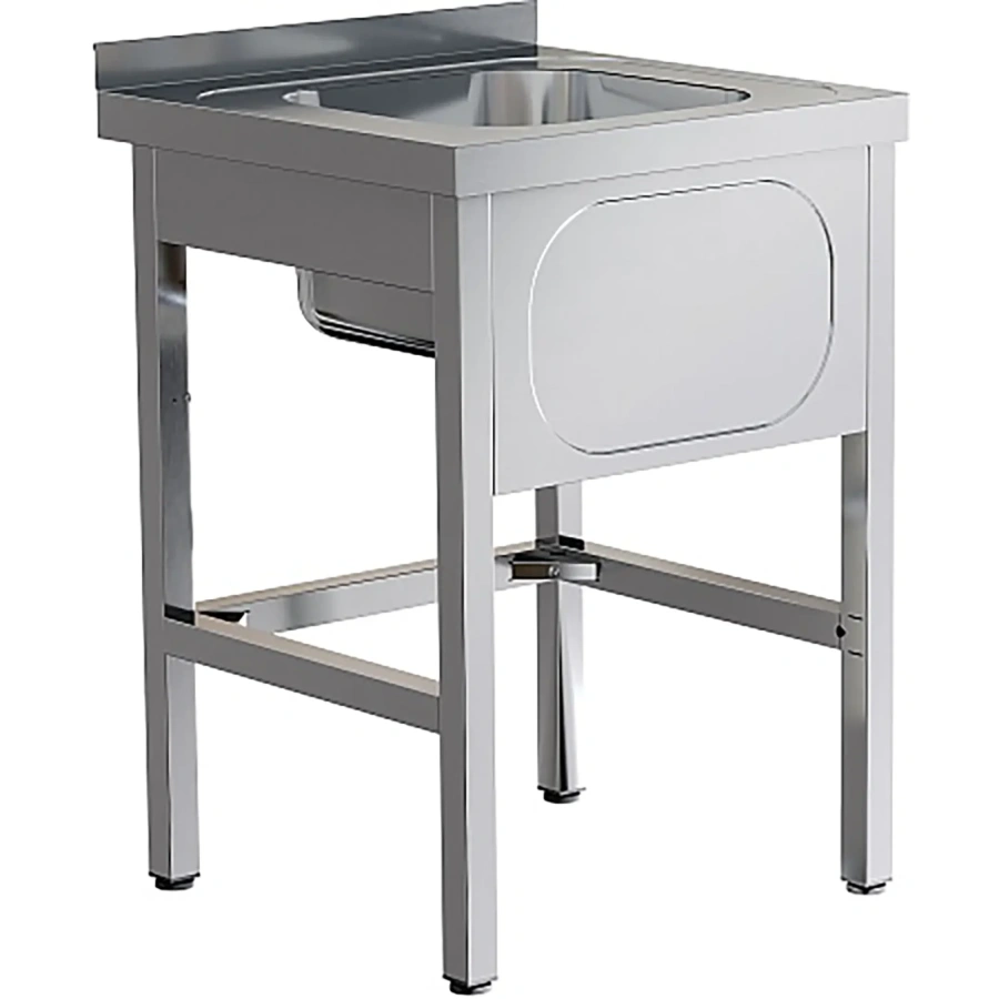 Ванна моечная односекционная цельнотянутая с бортом ВМЦ-1/7/7-Б