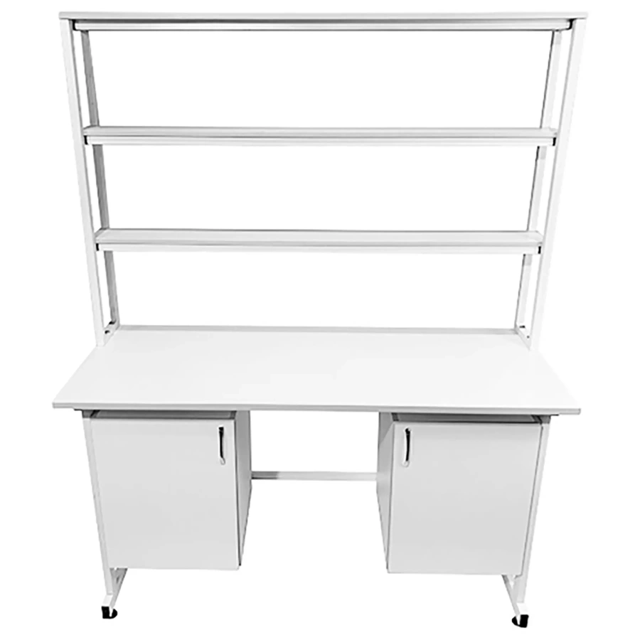 Стол лабораторный с надстройкой СЛн 16.006 (белый)