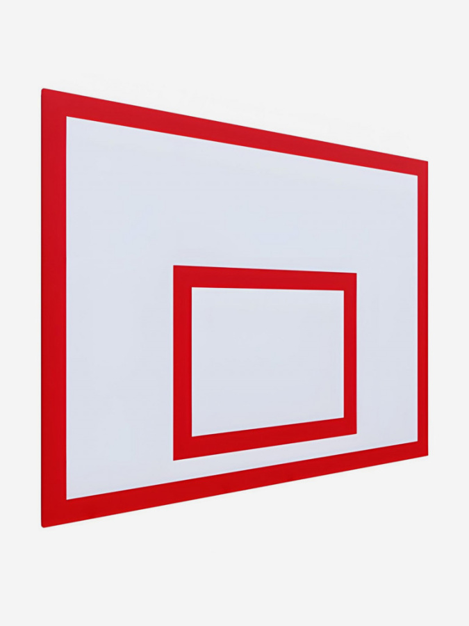 Щит баскетбольный игровой 1800х1050 фанера без рамы(красная разметка)